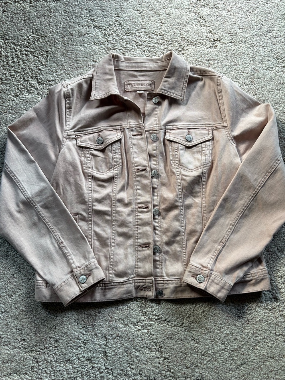 Maurices Soft Blush Pink Denim Jacket